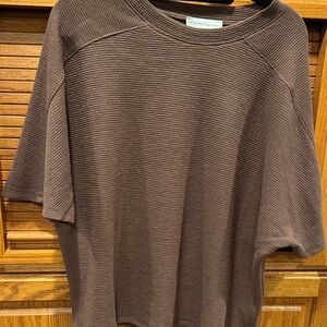 NWOT Zenana Outfitters Brown Ribbed Top. Never worn!